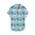 thumbnail image 2 of Floenr Mens T Shirts,Summer Men's Cotton Plus Size Men's Short-sleeved Hawaiian Print Men's Shirt, 2 of 9
