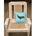 thumbnail image 2 of Minorca Ctalalan Chicken Blue Check Fabric Decorative Pillow, 2 of 2