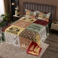 thumbnail image 2 of YST Ensemble de Couvre-Lit Rétro pour Camping Heureux Ensemble de Courtepointe Grand pour Enfants Adultes, Accessoires de Camping Rv Ensemble de Couvre-Lit pour Remorques de Voyage Campeurs, Ensemble de Lit Rustique Vintage à Carreaux Buffalo 3 Pcs, 2 of 5