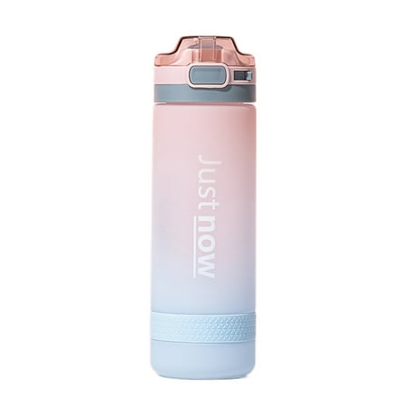 

Gradient Water Bottle Frosted with Straw and Handle for Outdoor Sports