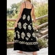 thumbnail image 4 of Vestido de Verano Informal Bohemio para Mujer, Sin Mangas, Estampado, , Escalonado, para Playa, 2025 Negro S, 4 of 5