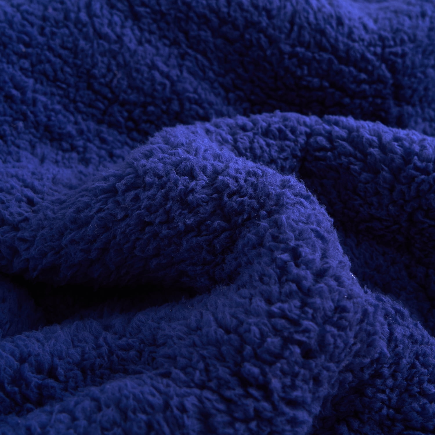 NC Sherpa Blanket White, Blue, Multi-color Polyester Reversible Bed Blankets Twin (Count 2)