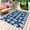 Denim Blue White, variant on Blue Leaves Outdoor Rug 3x5 Ft - Reversible Patio Rug Outdoor Camping Rugs, Farmhouse Pastoral Spring Leaf Branch Washable Indoor Outdoor Area Rugs, Non-Slip Outdoor Carpet Runner for Deck/Porch