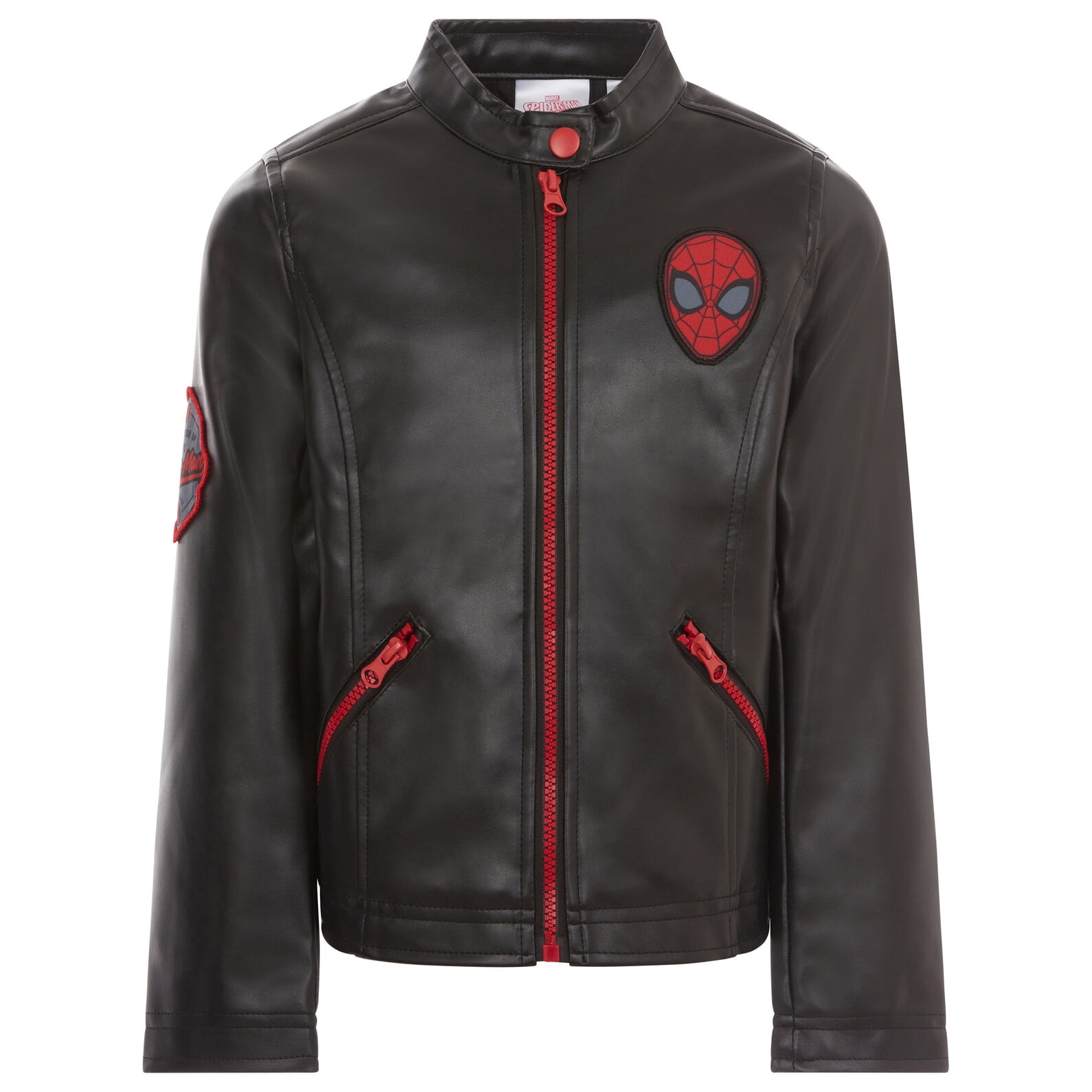 Marvel Spider-Man Faux Leather Moto Jacket Little Kid to Big Kid