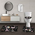 thumbnail image 5 of 4PCS Cartoon Black Unicorn Shower Curtain Set, Inspirational Rainbow African American Black Girl Kids Bathroom Decor, Waterproof Fabric Pink Shower Curtain, Non-slip Bath Mat, Unicorn Gifts, 5 of 7