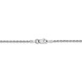thumbnail image 4 of 14k White Gold 14 Inch 1.5mm Rope Chain Necklace Pendant Charm, 4 of 9