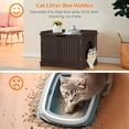 thumbnail image 5 of WSWJY Wooden Hidden Cat Litter Box Enclosure Furniture, Decorative Hidden Cat Washroom House, Multi-Style Concealed Cat Litter Cabinet for Indoor Cats 29.8'' Brown, 5 of 13