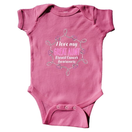 

Inktastic I Love My Great Aunt- Breast Cancer Awareness Gift Baby Boy or Baby Girl Bodysuit