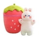 thumbnail image 5 of Lindo juguete de peluche de fresa con forma de animal para coche, juguete decorativo suave para acompañar el sueño. Conejo de 40 cm., 5 of 9