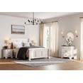 thumbnail image 3 of WAMPAT Farmhouse 3-Piece Bedroom Set,Wood 3 Drawer Dresser and Nightstand Set of 2 with Charging Station,Rustic Retro Bedroom Furniture Set for Bedroom,Living Room,White, 3 of 10