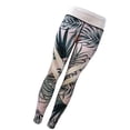 thumbnail image 1 of Mallas elásticas transpirables para mujer, para correr, fitness, yoga, pantalones con estampado de hojas L, 1 of 9