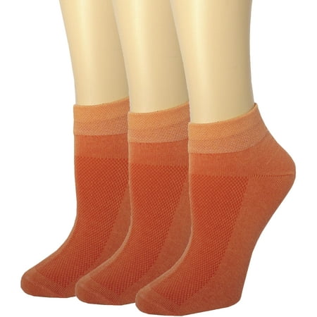 

Women s Cotton Athletic Ankle Socks Ultra Thin Breathable Dry Fit Low Cut Running Ankle Socks - 3 Pairs (Orange - 3 pairs)