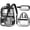 Black, variant on 3 PCS Clear Backpack Set - Heavy Duty Stadium Approved Transparent PVC Bookbag with Lunch Box Pencil Case, Black