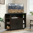 thumbnail image 7 of DreamCurship Modern Farmhouse Corner TV Stand for TVs Up to 55 Inch, Entertainment Center with Adjustable Shelves for Living Room, Brown, 7 of 7