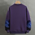 thumbnail image 4 of ZHOGXU Men's Casual Pullover Round Neck Long Sleeve Tie Dye Loose Fit Comfortable Trendy Sweatshirt For Daily Wear,Purple,L, 4 of 5