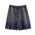 thumbnail image 2 of Afuyipoi Men's Casual Sports Shorts, Elastic Waist Drawstring Gym Sweat Shorts with Pockets, Comfortable Cotton Blend Athletic Shorts for Summer Navy Size 2XL, 2 of 6
