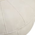 thumbnail image 6 of Thgonwid Unstuffed 21.7*13.7 inch Indoor Vegan Leather Pouf, Cream White, 6 of 7