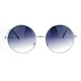 thumbnail image 1 of Lunettes de Soleil Rétro Hippie Rétro Rétro Dégradées Surdimensionnées à Lentille Circulaire, Monture Ronde en Métal, Argent Fumé, 1 of 4