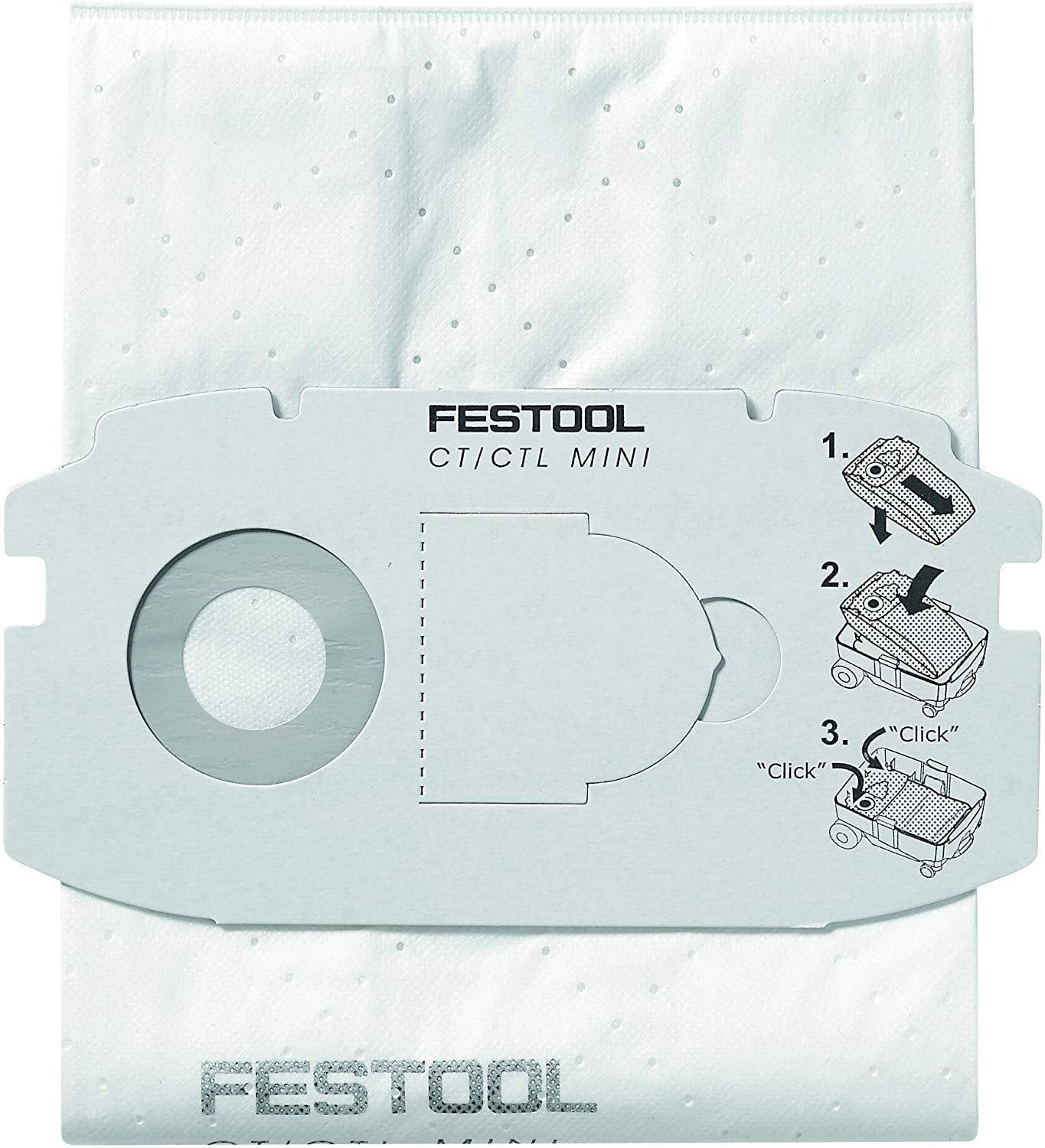 Pack of 5 Festool 498411 Self Clean Filter Bag for CT MIDI 