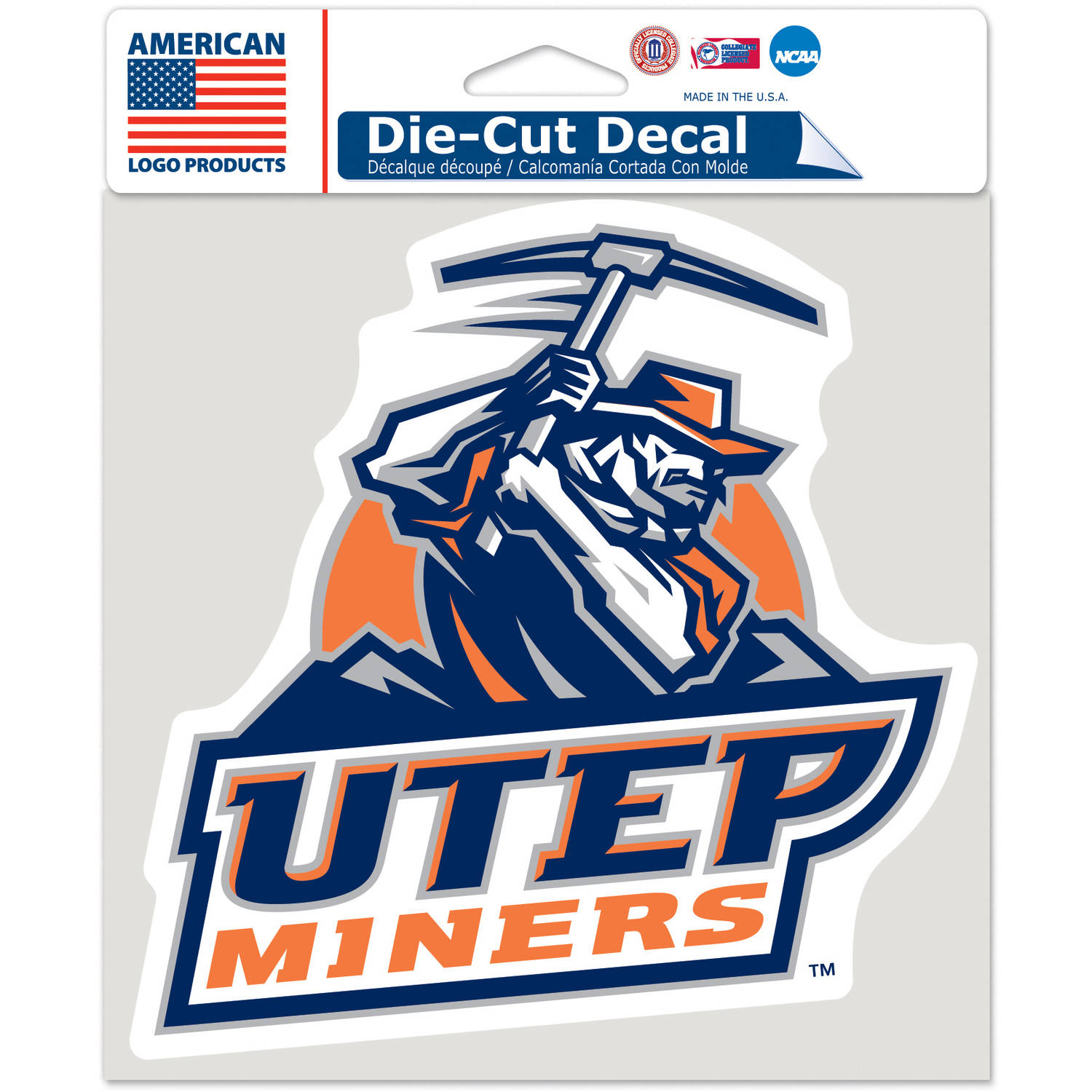 American Logo Products Texas El Paso Miners 6" x 6" DieCut Decal