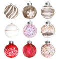 thumbnail image 5 of Christmas Ornaments, Transparent Christmas Balls, Painted Clear Holiday Tree Decorations, 8cm Plastic Christmas Tree Ornaments for Small to Medium Trees and Seasonal Home Decor, 5 of 6