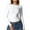 White, variant on ATOYSOY Women's Solid Color Pullover Spring Casual Blouse Fashion Crew Neck Sweatshirts Long Sleeve Shirts Winter Slim Basic Tops Workout Gray XS