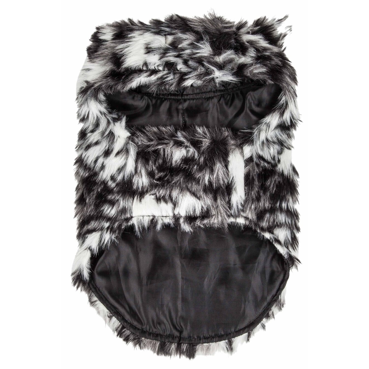 pet life  luxe 'paw dropping' designer gray-scale tiger pattern mink fur dog coat jacket