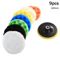 thumbnail image 1 of Disco de pulido de esponja de 5 pulgadas y 9 piezas para coche, juego de almohadillas de esponja para pulir, 1 of 7