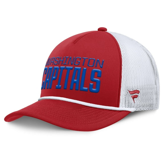 Men's Fanatics Red/White Washington Capitals Heritage Dutch A-Frame Trucker Adjustable Hat