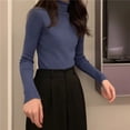 thumbnail image 1 of Pull Col Roulé Femme Automne Ajusté style western Amincissant Pull-Over, 1 of 4