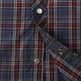 thumbnail image 6 of Coevals Club Mens Pearl Snap Plaid Western Cowboy Button Up Long Sleeve Shirts Navy Red Gray 34 XX-Large, 6 of 8