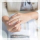 thumbnail image 4 of Anillo de plata S925 para mujer, anillo de margaritas bañado en oro y plata Mori, lindo anillo abierto con hojas pequeñas para mujer, 4 of 4