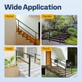 thumbnail image 5 of SPECSTAR 2-Pack Hand Rails for Outdoor Steps, 6-7 Steps Galvanized Steel Railing, for Porch, Deck, or Indoor Stairs, 5 of 8