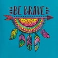 thumbnail image 2 of Colorful Neon Be Brave Dreamcatcher | Dean Russo Art Pop Culture Men's T-Shirt, Light Turquoise, Medium, 2 of 6