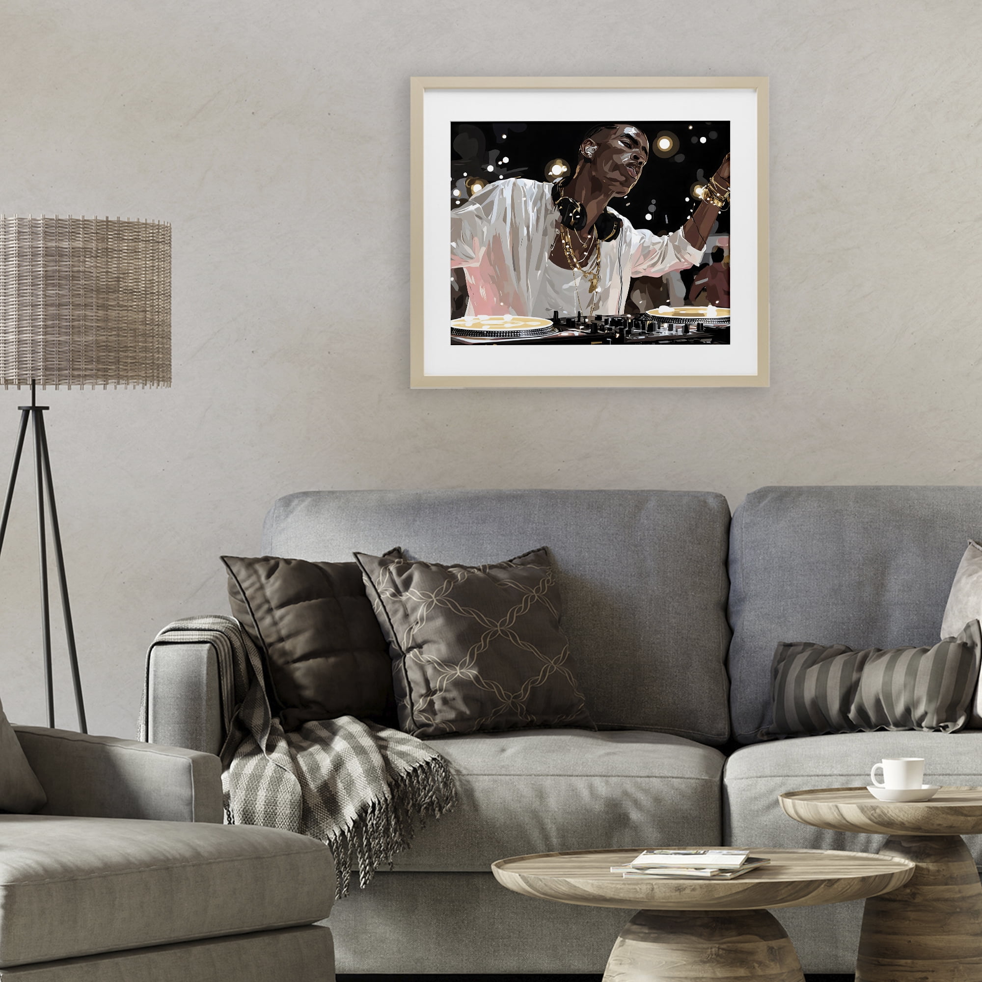 Stupell Industries Music In His Soul Birch Framed Print Under Glass, design by Franklyn Gregory