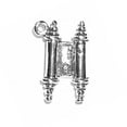 thumbnail image 1 of Sterling Silver 16" 1.2mm Box Chain 3D Ancient Or Modern Hebrew Torah Scroll Pendant Necklace, 1 of 2