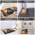 thumbnail image 5 of Gukieu Sunset Meditating Bichon Frise Print Dust-proof Floor Mats, Water-absorbent and Non-slip Flannel Door Mats 16x24in, Home Decoration Suitable for Kitchen, Bathroom, Garage, 5 of 7