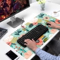 thumbnail image 4 of Teal Flowers Desk mat XXL Mouse pad with Non-Slip Rubber Base, Extended Gaming Mousepad with Stitched Edges, Large Desk mats for Computers,Laptop,Gaming,Office & Home, 31.5 x 15.75 Inchs, 4 of 4