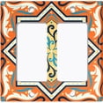 thumbnail image 6 of Metal Light Switch Plate Cover Blue Orange Mandala Star Tile Pattern TIL041, 6 of 13