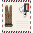 thumbnail image 3 of Notre Dame de Paris Duvet Cover Set, Postcard About French Building, Decorative 2 Piece Bedding Set with 1 Pillow Shams, Twin Size, Eggshell Vermilion Blue, by Ambesonne, 3 of 3