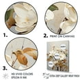 thumbnail image 3 of Designart "Melodic Beige Magnolia" Magnolias Wall Art Living Room, 3 of 7