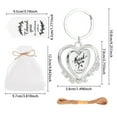 thumbnail image 2 of 36 Pcs Wedding Party Keychain Rotatable Silver Keyring Bridal Party Baby Shower Favor Return Gift Souvenirs For Guest, 2 of 7