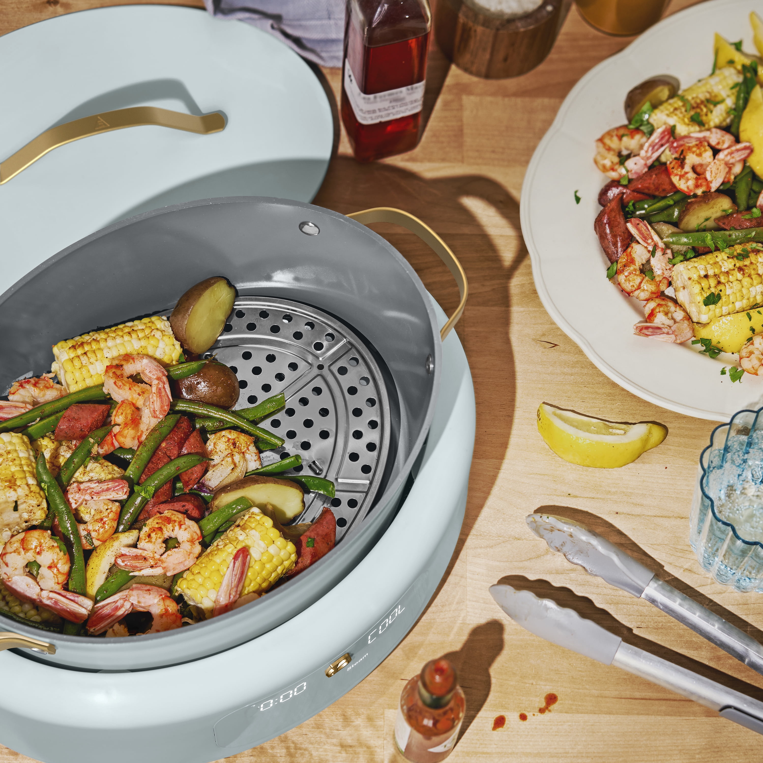 Beautiful 10-in-1, 6 Qt Electric Multi-Cooker with 7 Preset Functions, Hydrangea by Drew Barrymore