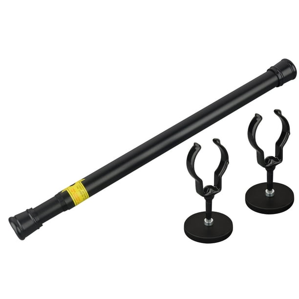 Barra de cortina magnética MUTUACTOR para puertas metálicas de 33 a 66 cm, color negro