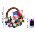 thumbnail image 7 of Grapevine Wreath, Patriotic Wreath, 18 in, Artificial Flowers, Red White and Blue decorations, 4Th of July decorations, Outdoor Wall decor, Peony Artificial Flowers, Outdoor, 7 of 7