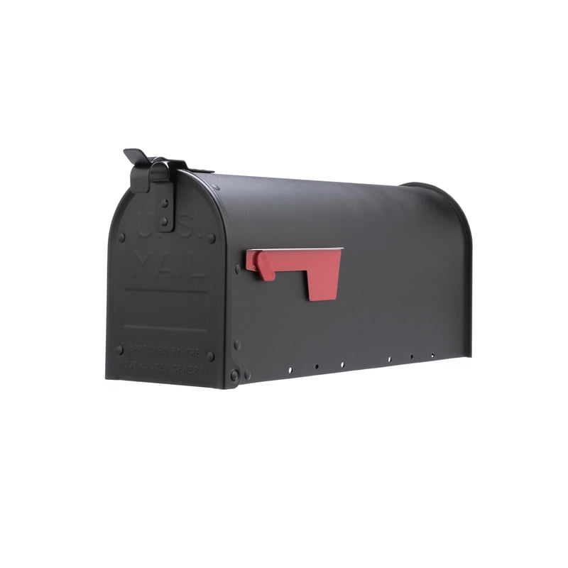 Photo 1 of Gibraltar Mailboxes Admiral, Aluminum, Medium, Textured Black, Post Mounted Mailbox, ADM11B01