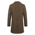 thumbnail image 4 of COOFANDY Men's Classic Wool Blend Peacoat - Winter Trench Style, Notched Lapel, Single Breasted with Pockets, 4 of 6