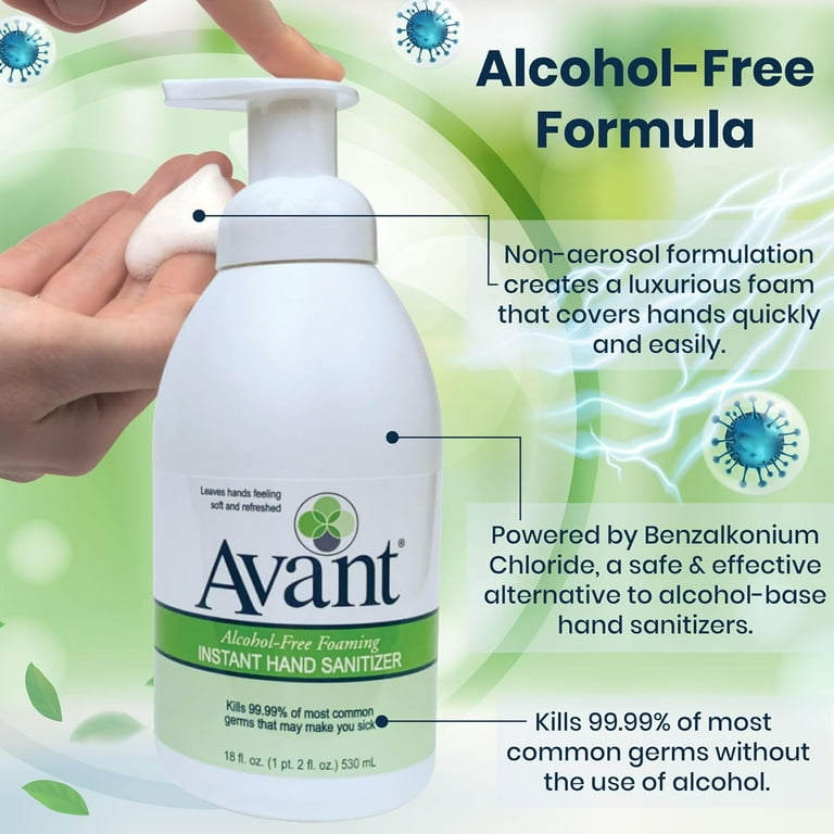 Avant Alcohol Free Foaming Hand Sanitizer 18 oz. 6 pack Walmart
