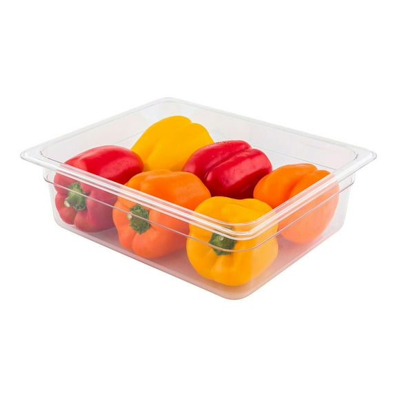 Met Lux Rectangle Clear Plastic 1/9 Size Cold Food Storage Container - 4" Depth - 1 count box