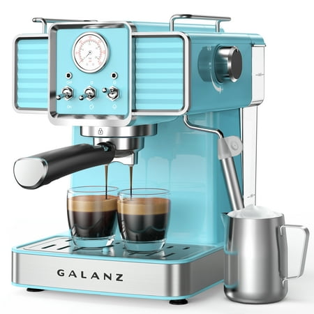 Galanz Americas Retro Pump Expresso Machine-Blue